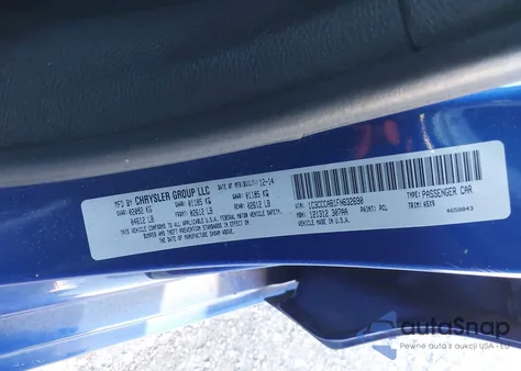 2015 Chrysler 200 Limited from USA, damaged, VIN 1C3CCCAB1FN632690